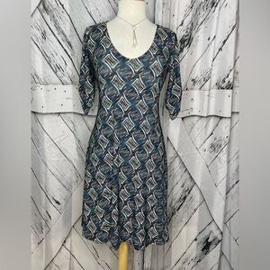 Deborah Viereck stretchy dress abstract print S